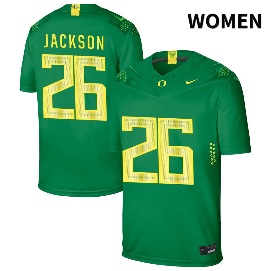 Oregon Ducks Women's #26 Devon Jackson Football College Authentic Green NIL 2022 Nike Jersey PCQ15O4T